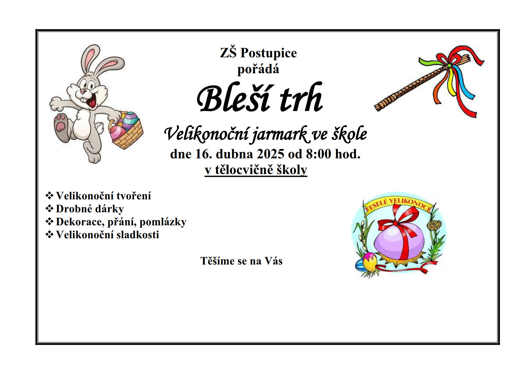 Bleší trh v ZŠ Postupice