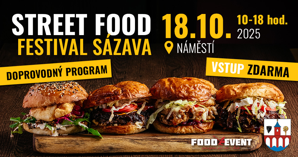 STREET FOOD FESTIVAL Sázava 2025: světové chutě v srdci města!